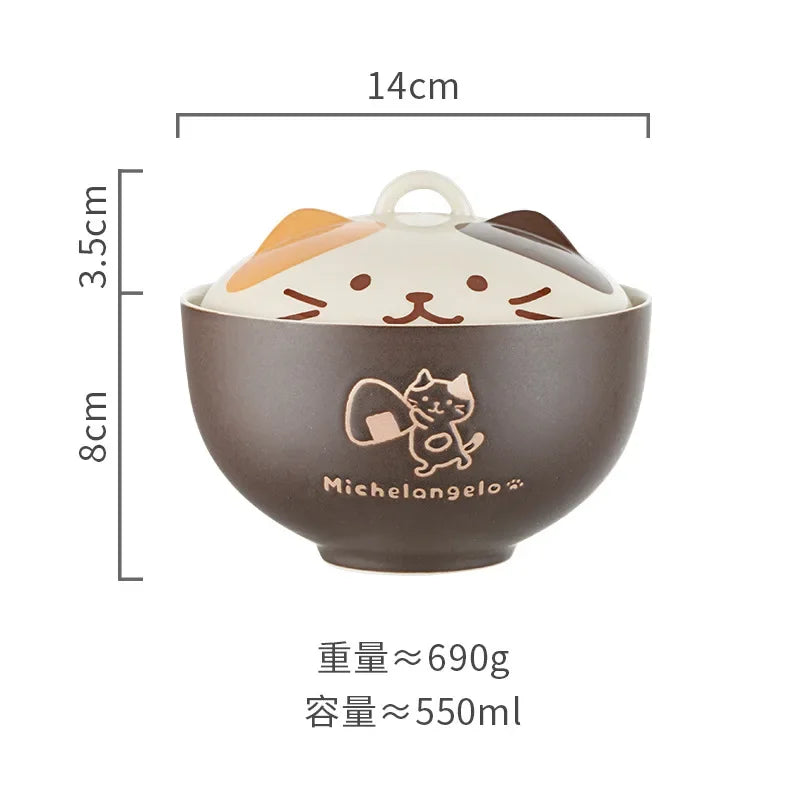 Cartoon Cat Ceramic Bowls