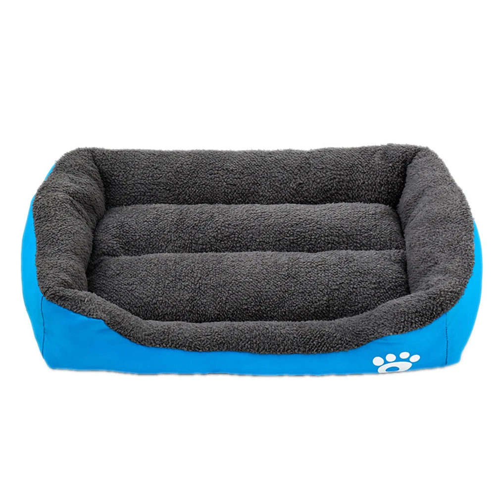 Washable Rectangle Pet Beds Waterproof Soft Fleece