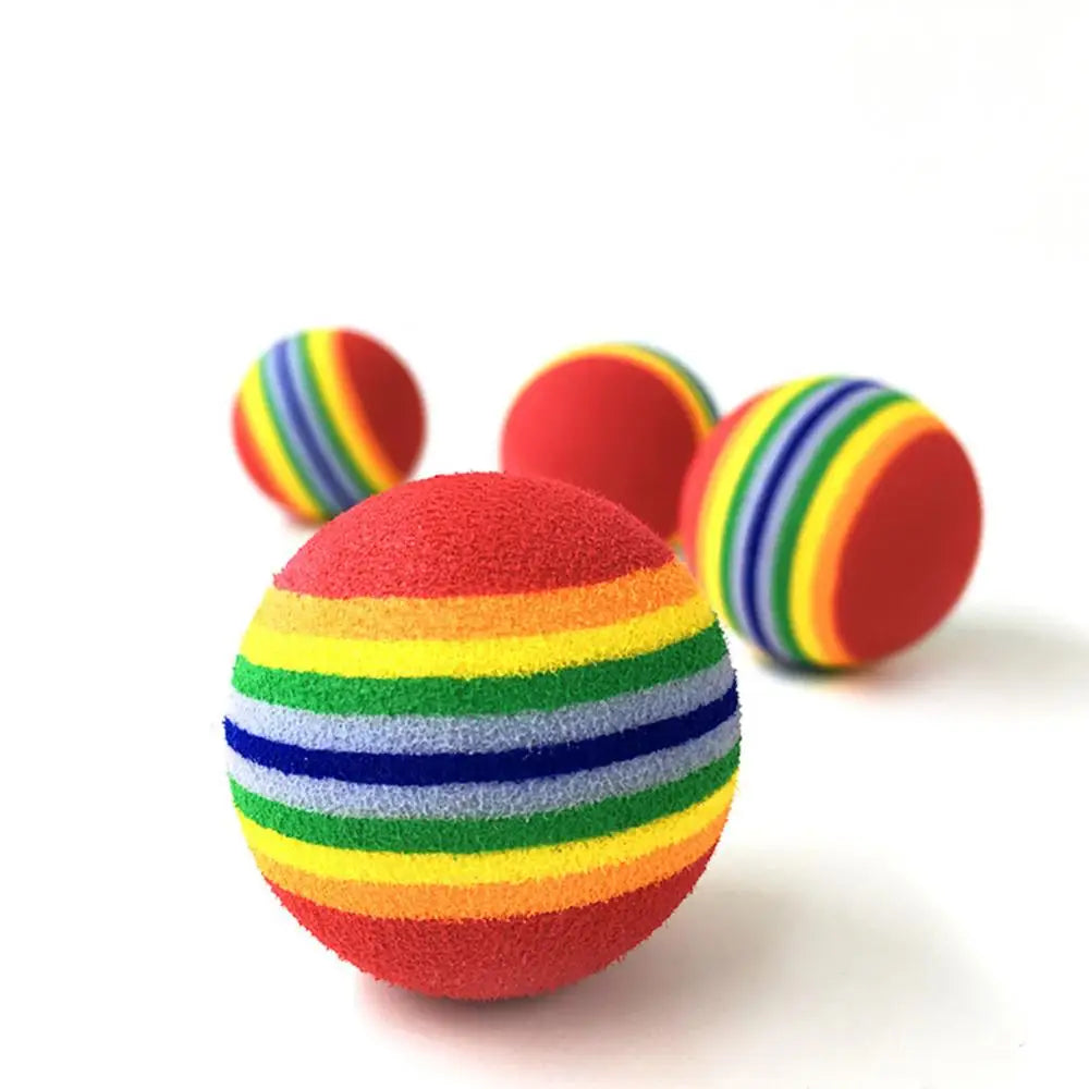 Colorful Pet Rainbow Foam Fetch Balls