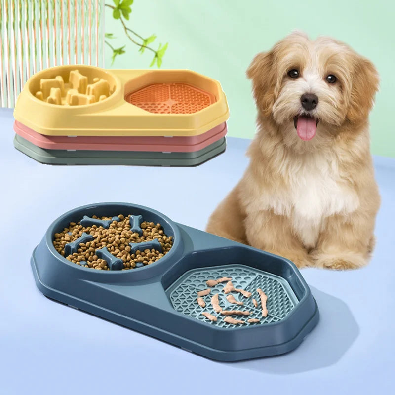 Pet feeder slow eating food bowl - Love My Pet