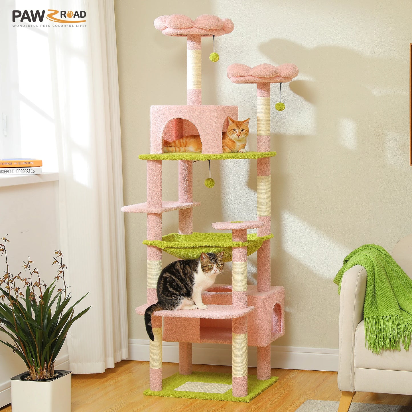 Large Cat Tower with Sisal Scratching Posts