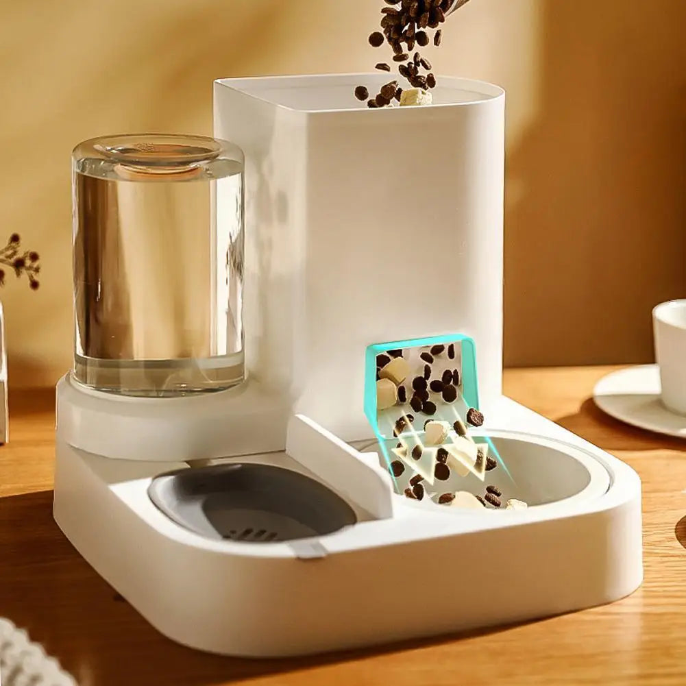 Pet Automatic Feeder And Drinking Fountain 2-in-1