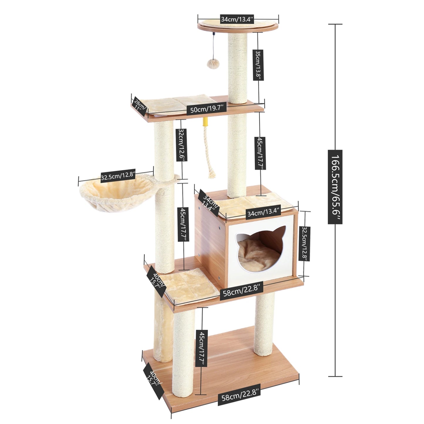 Rocket Cat Tree Condo and Multi-level Cat Scratching Post