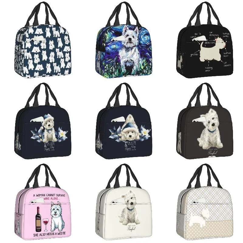 West Highland White Terrier Dog Thermal Insulated Lunch Bag