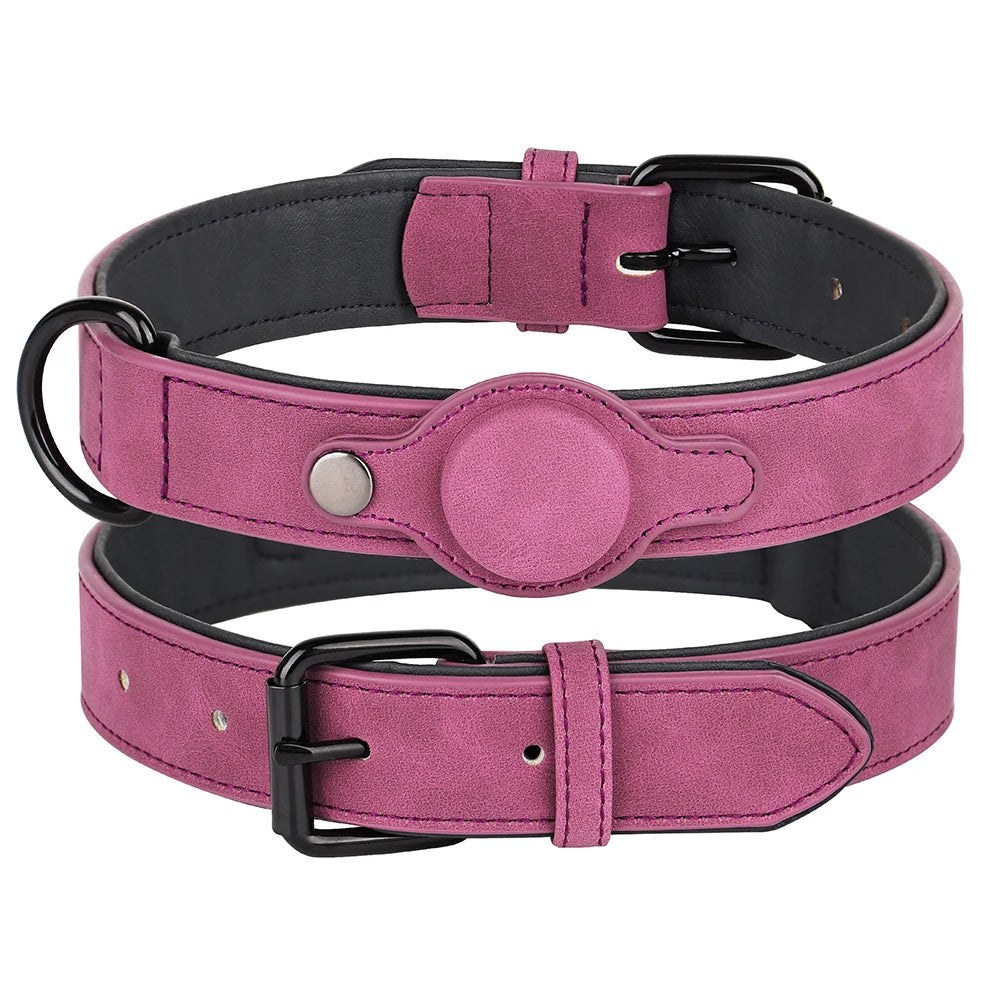 Leather Dog Collars Anti-lost Pet GPS Tracker