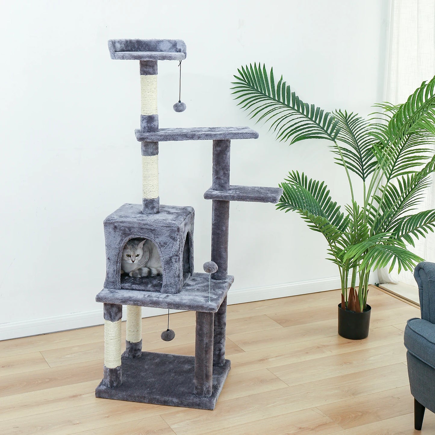 Cat Tree House Condo Playground, Multi-Level Tower