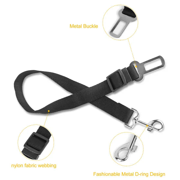 2Pcs Dog Seat Belt Leash Adjustable