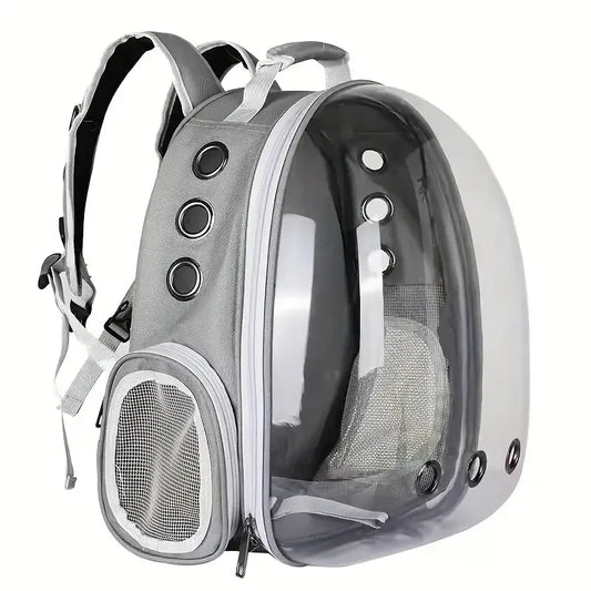 Pet backpack with transparent space capsule