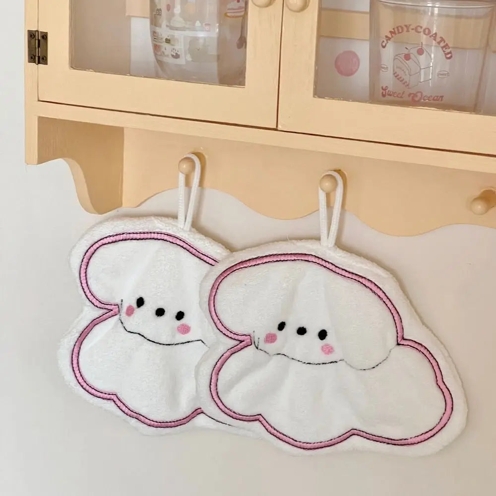 Cute Double-thickness Dog Hand Towels 2Pcs