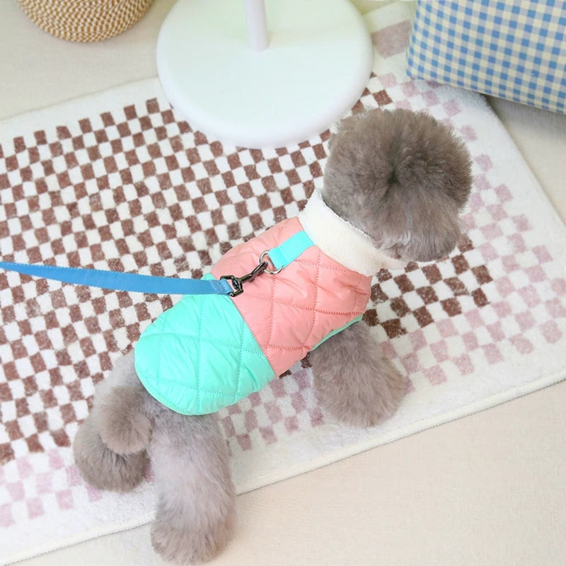 Winter Warm Dog Jacket, Windproof Fur Collar