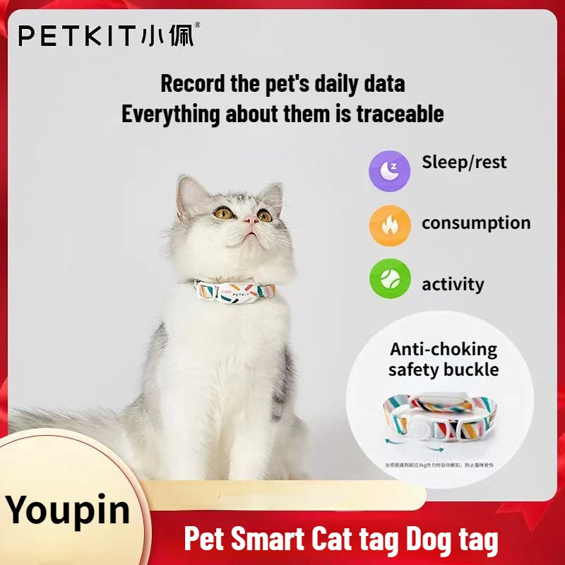 Smart Pet Collar Tag, Bluetooth Remote Control Activity & Sleeping Monitor