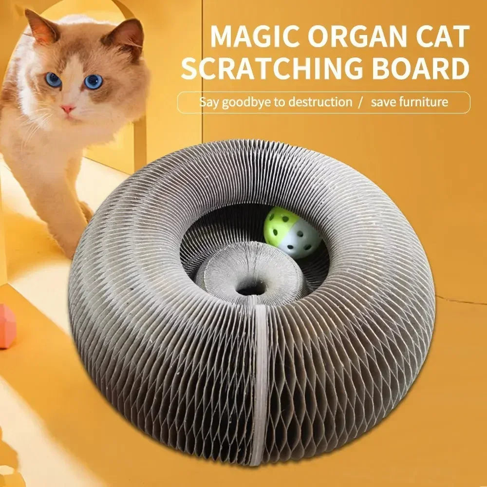 Foldable Cat Scratch Board with Ball - Love My Pet