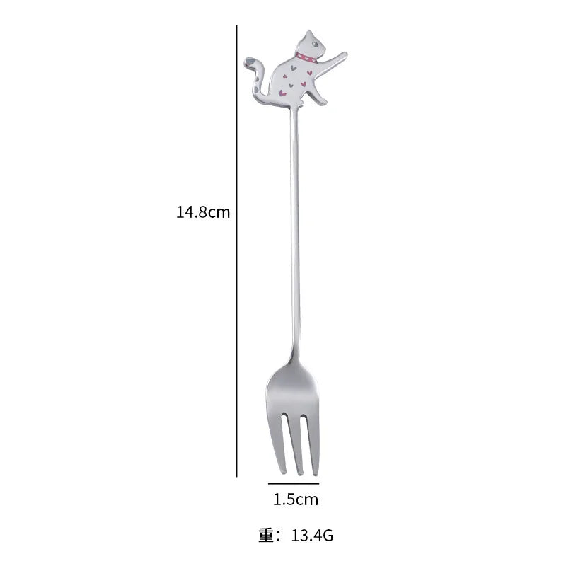 Cute Stainless Steel Cat Shape Teaspoon