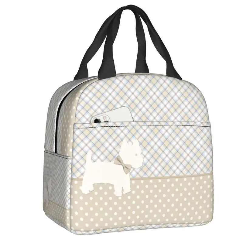 West Highland White Terrier Dog Thermal Insulated Lunch Bag