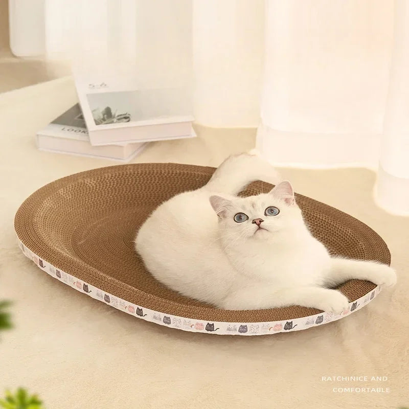 Durable Corrugated Oval Cat Scratching Board