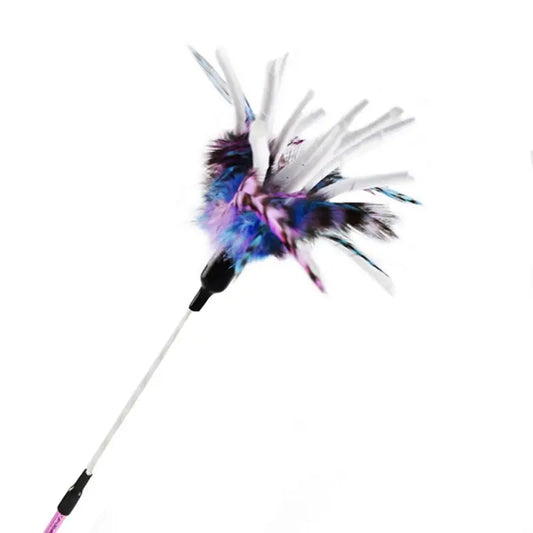 Cat Wand Toy Feather Teaser Stick