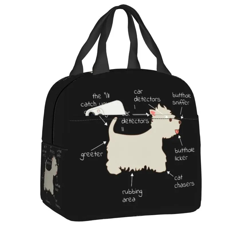 West Highland White Terrier Dog Thermal Insulated Lunch Bag