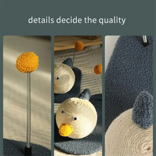 Sisal Cat Scratching Mat Interactive Toy Duck-Shaped