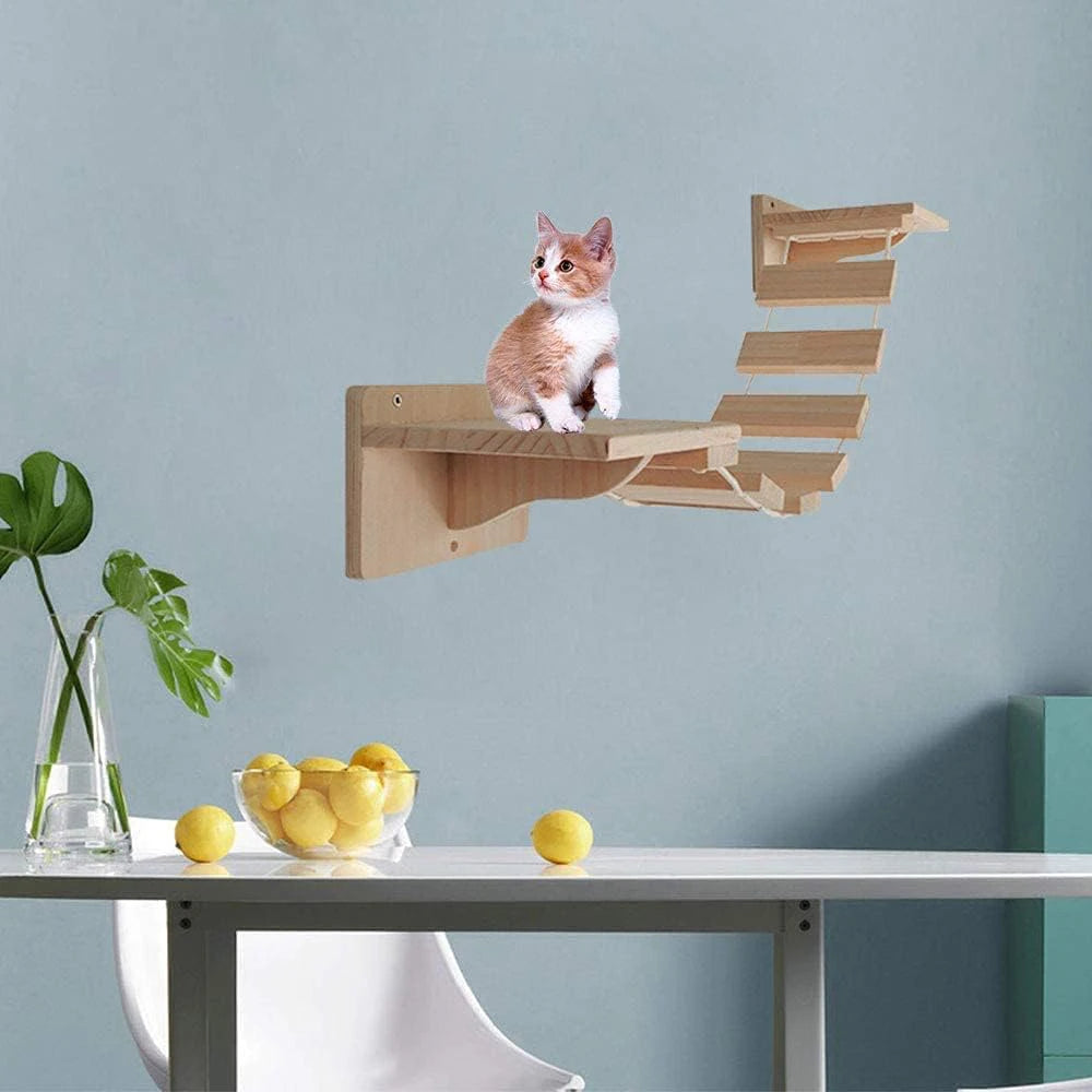 Cat Climbing Wall  Four-step Stair Scratching Post