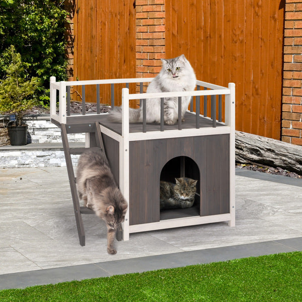 2-story Cat House With Ladder