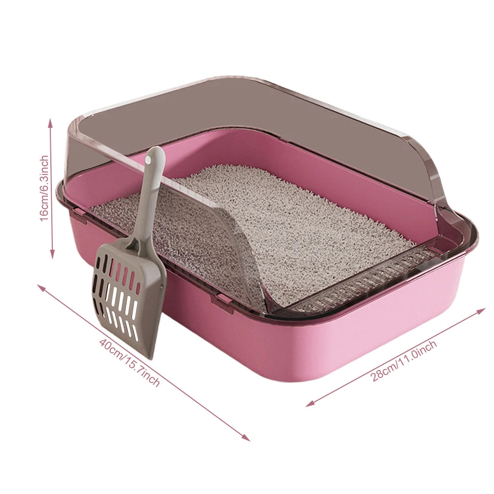 Large Semi Enclosed Cat Litter Box