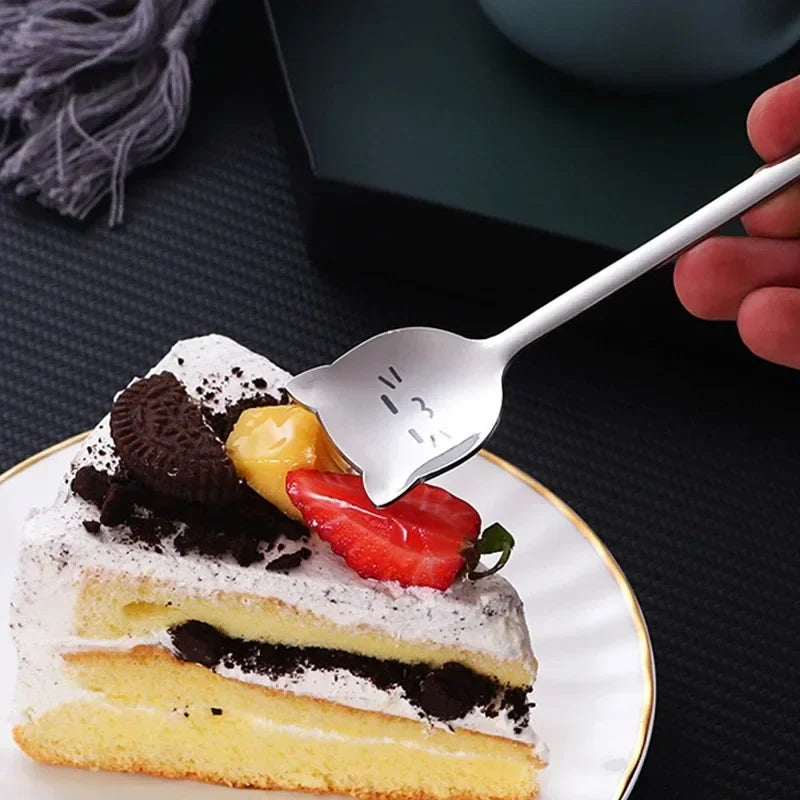 Cute Cat Stainless Steel Spoon Set