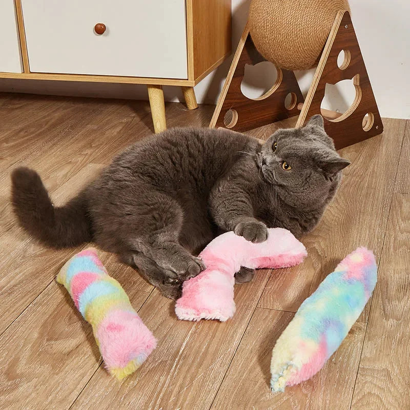 Cat Plush Long Pillow Catnip Toys