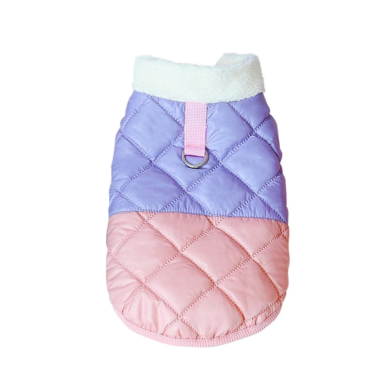 Winter Warm Dog Jacket, Windproof Fur Collar