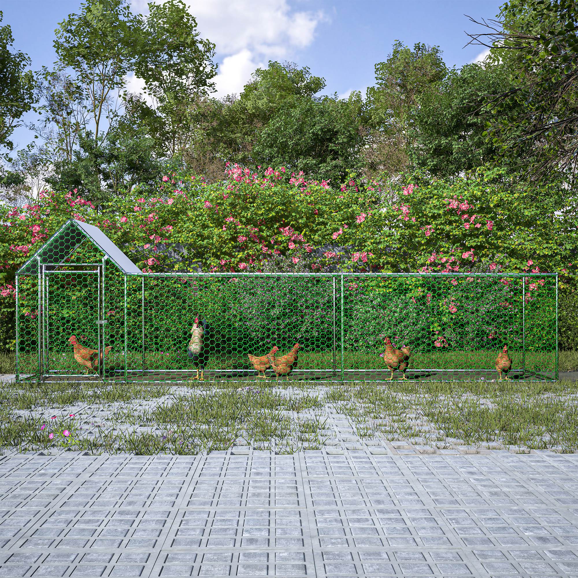 Metal Chicken Enclosure with Cover