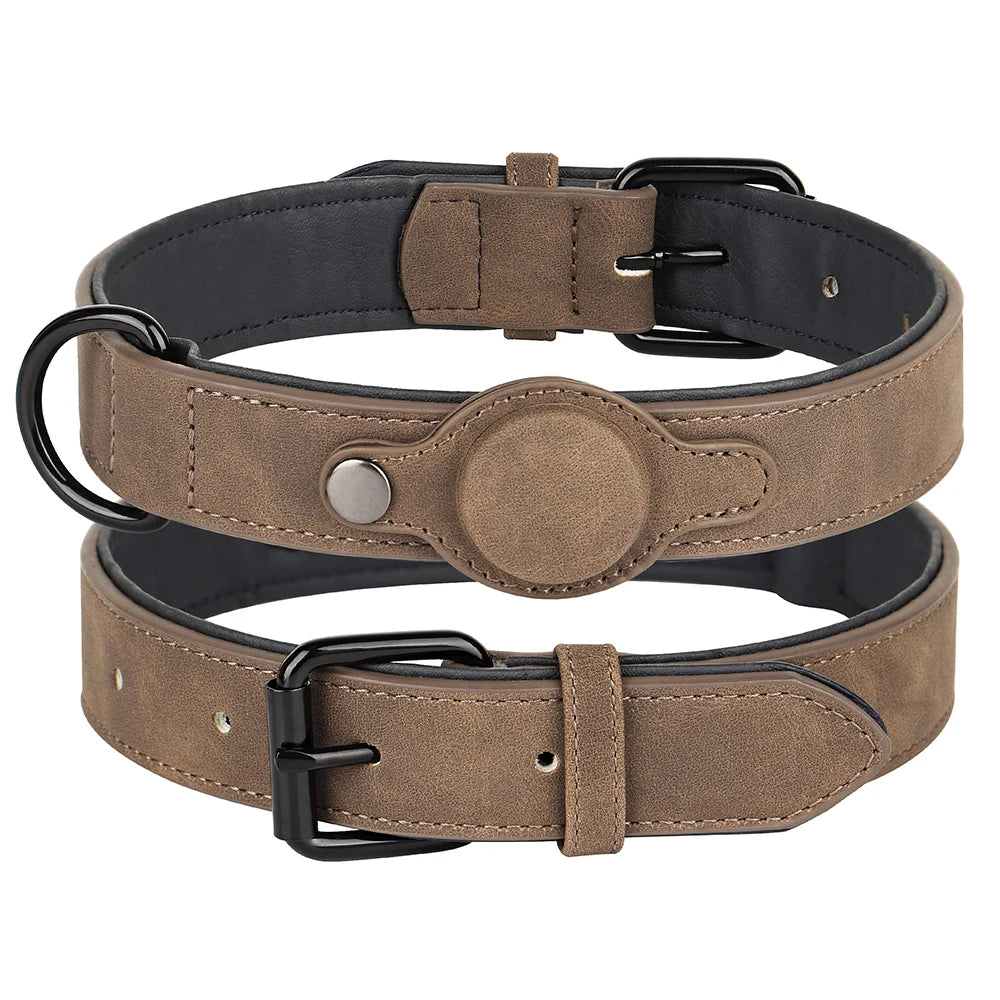 Leather Dog Collars Anti-lost Pet GPS Tracker