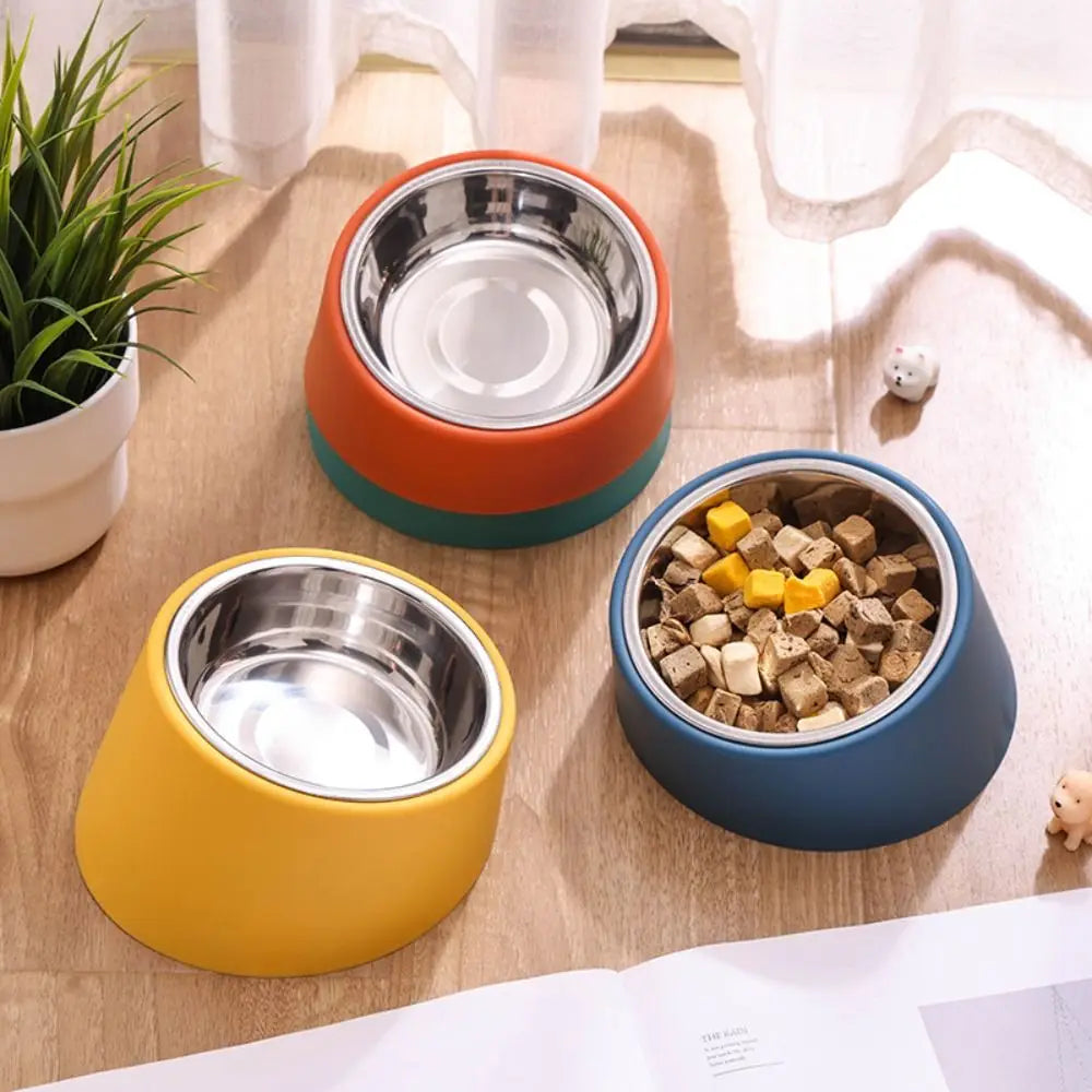 Anti Overturning Large Capacity Neck Protection Stainless Steel Pet Bowl - Love My Pet