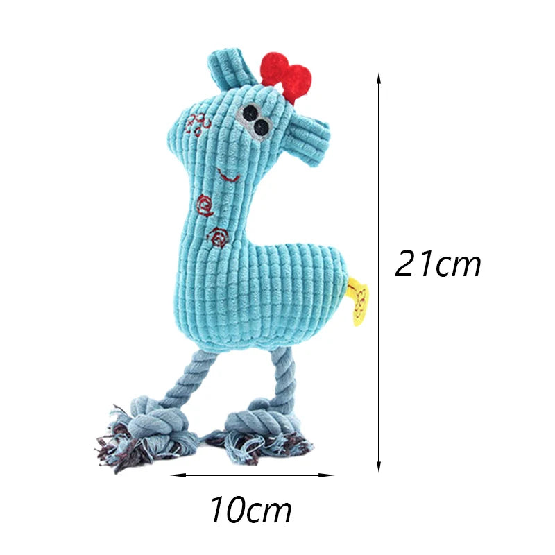 Bite Resistant Fleece Dog Chew Toys 15 Different Animal Shapes