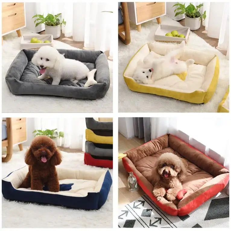 Pet Bed Soft Fleece Bone Design