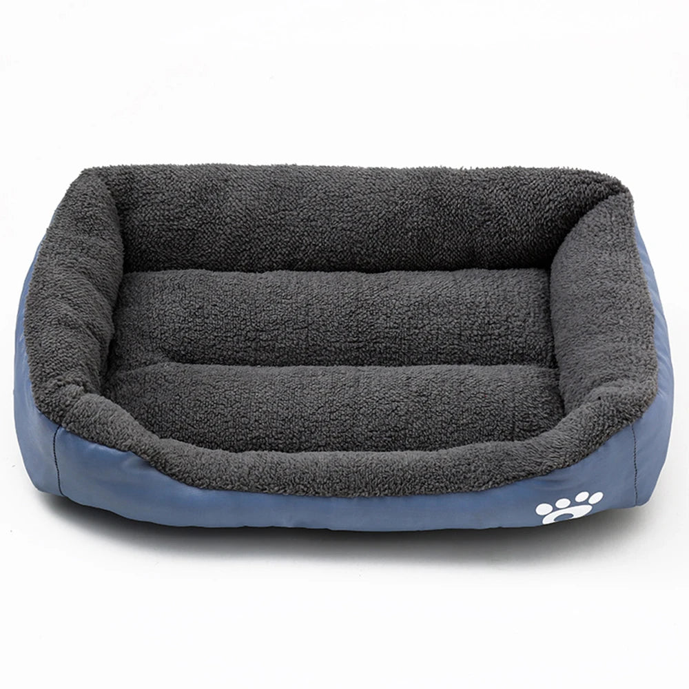 Washable Rectangle Pet Beds Waterproof Soft Fleece