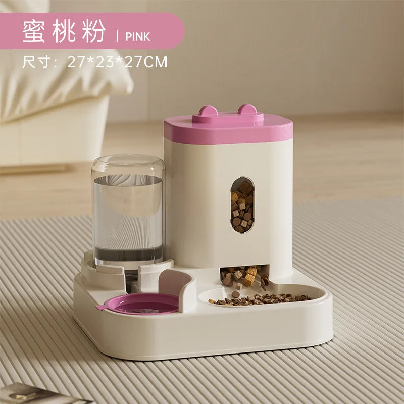 Automatic Pet Feeder With Water Fountain