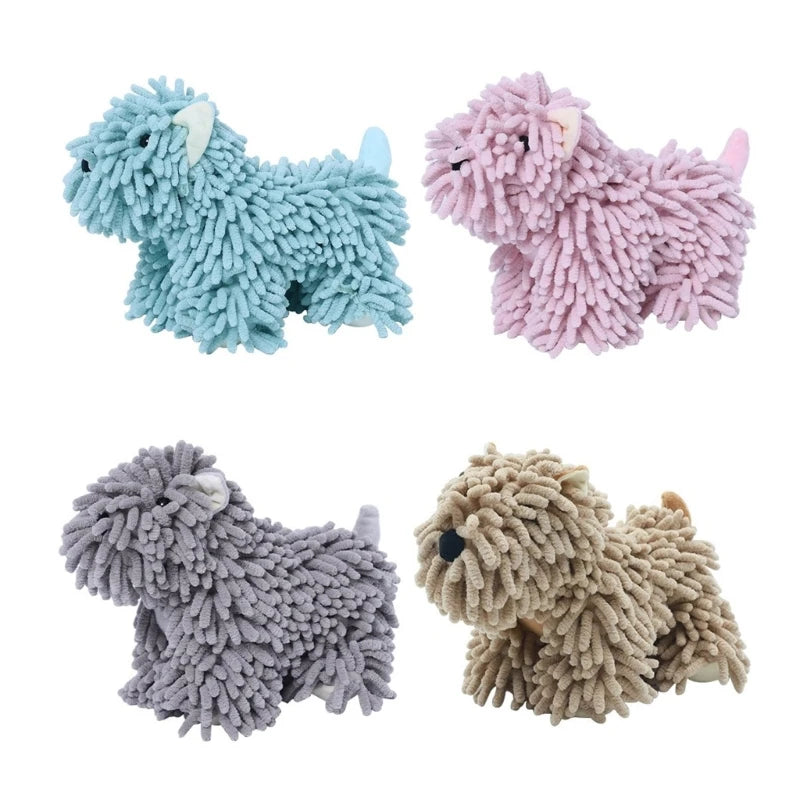 Cartoon Dog Chenille Kitchen and Bathroom Multifunctional Plush Wiping Toy