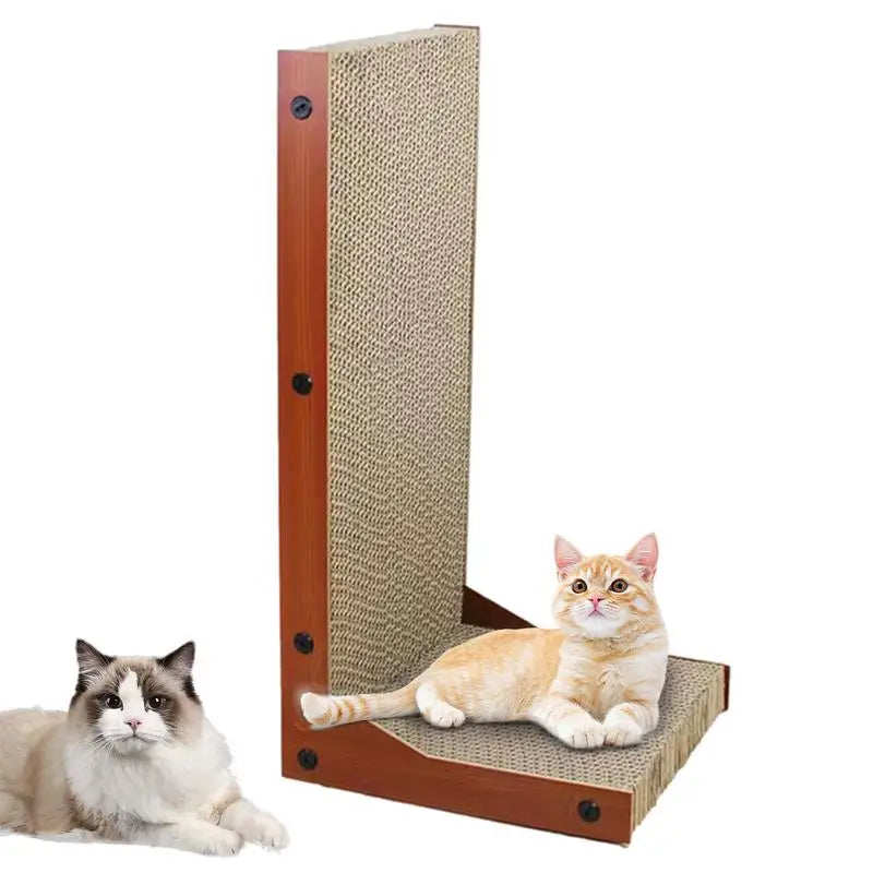 Cat Scratch Pad L-Shape Cardboard Scratcher