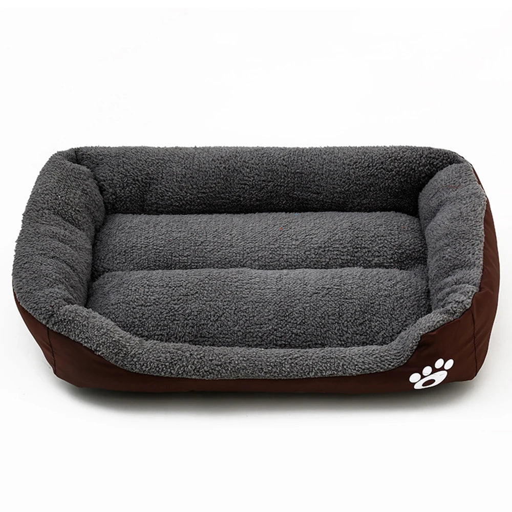 Washable Rectangle Pet Beds Waterproof Soft Fleece