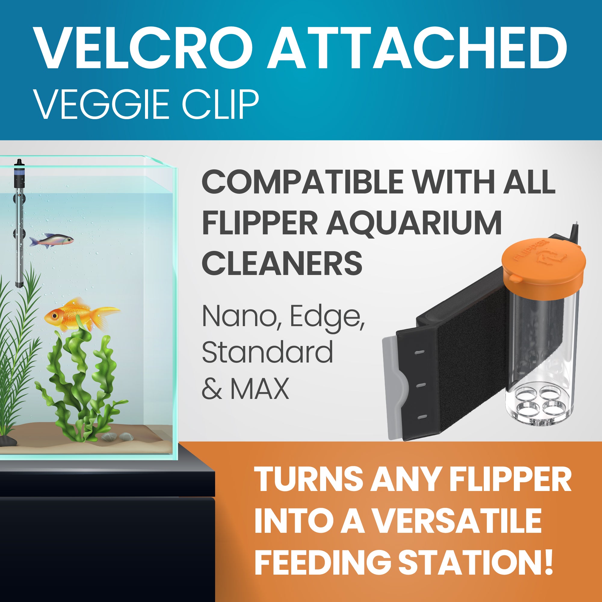 Flipper Feed Aquarium Feeding Kit for Flipper Cleaners
