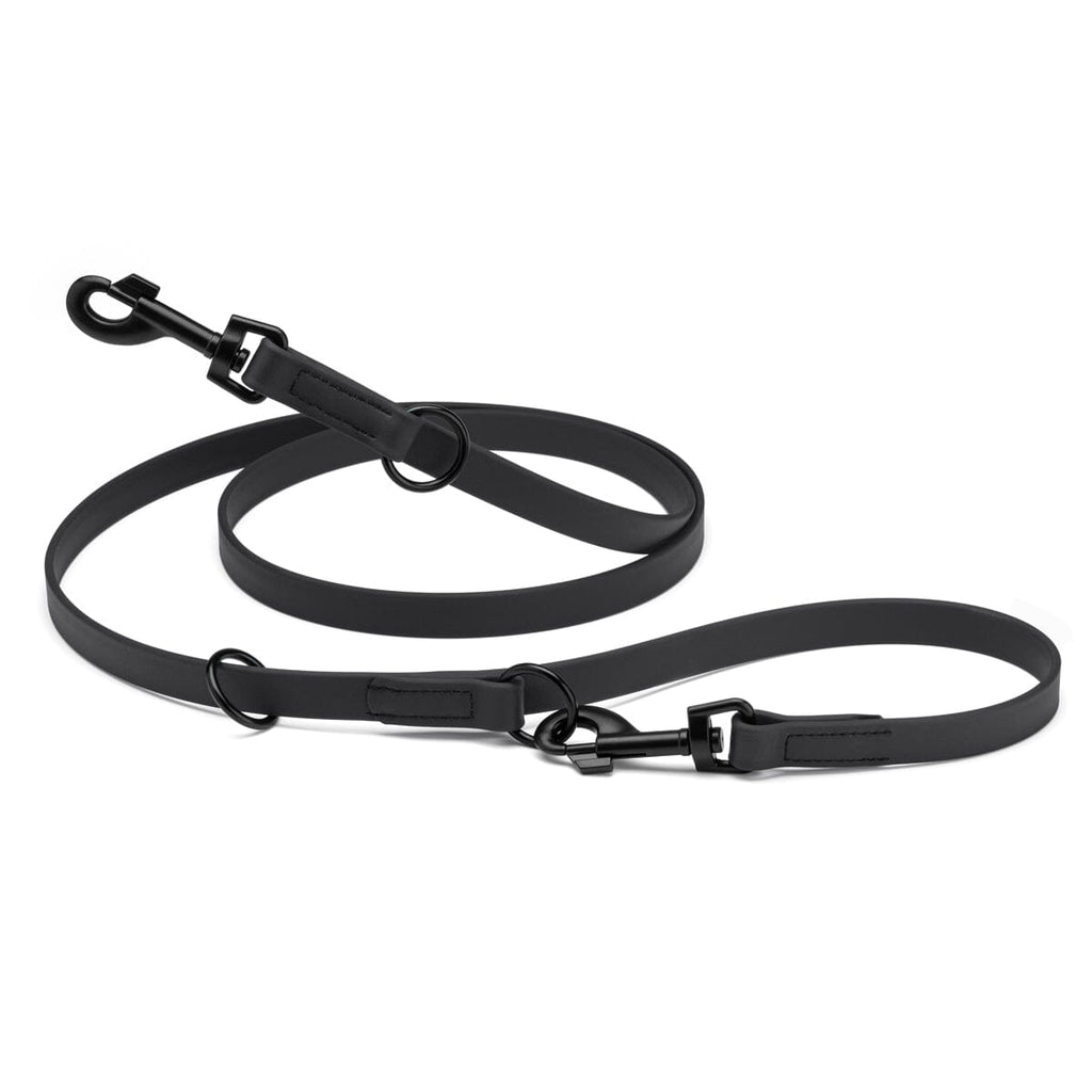 Biothane Adjustable Multi-Purpose Dog Leash with Black Hardware, 7FT