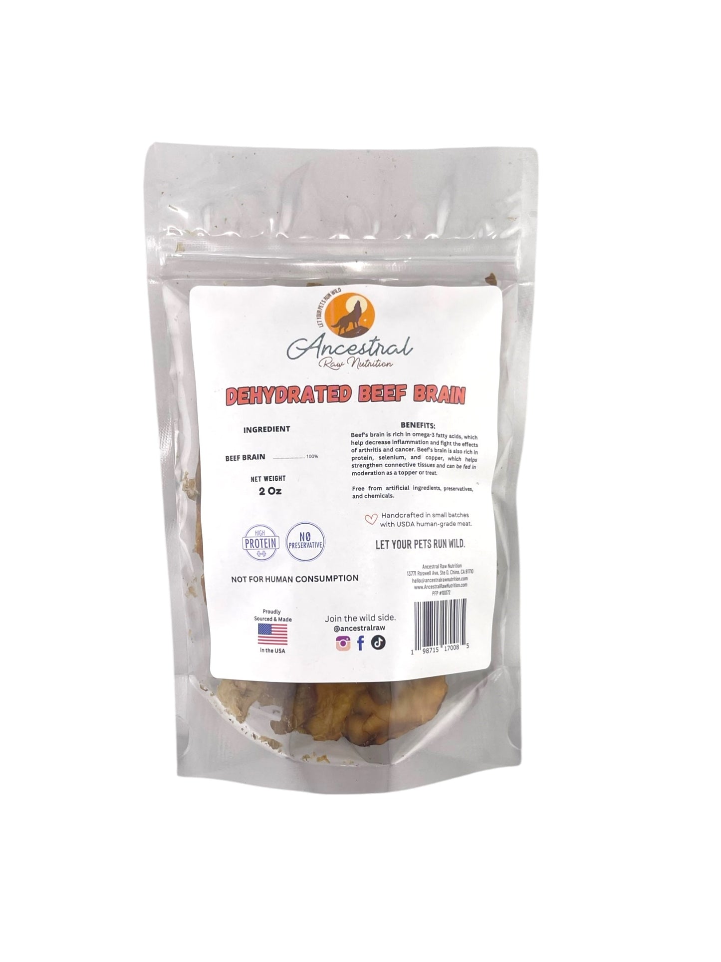 Dehydrated Beef Brain
