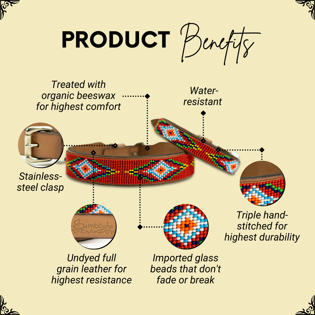 Red Vogue Sambboho dog collar