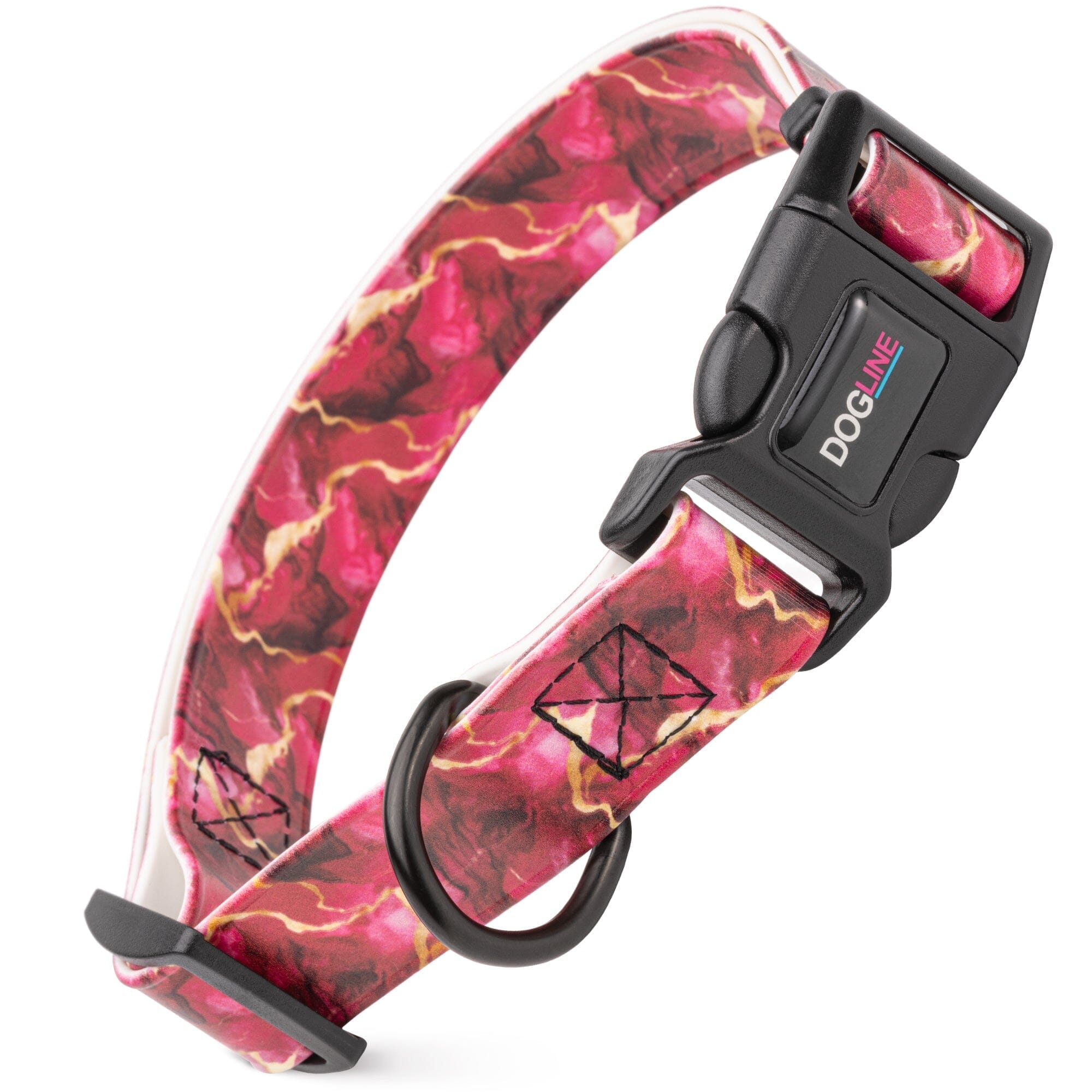 Dogline Biothane Full Color Design Printed Dog Collar with Quick Release Buckle