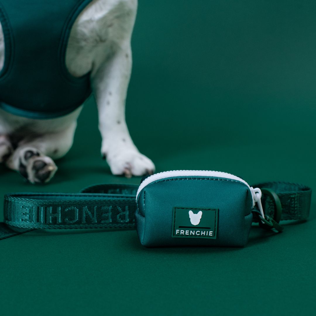 Frenchie Poo Bag Holder - Solid Emerald City