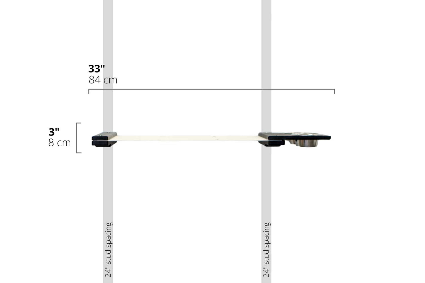 Dog Proof Cat Feeder - Wall-Mounted - Raised