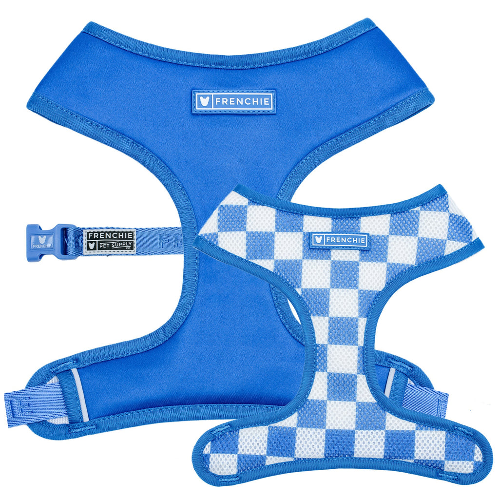 Frenchie Duo Reversible Harness - Solid Royal Blue