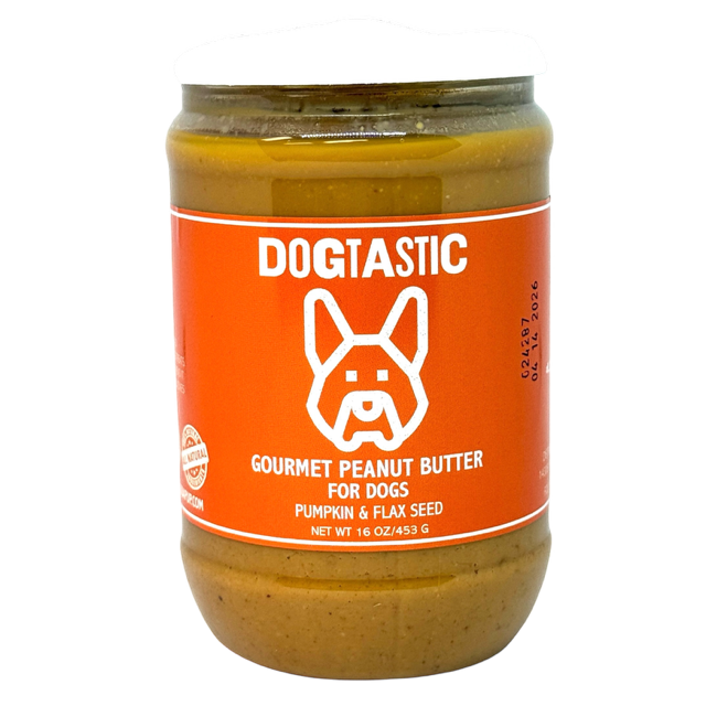 Dogtastic Gourmet Peanut Butter for Dogs - Pumpkin & Flax Seed Flavor - 25% off