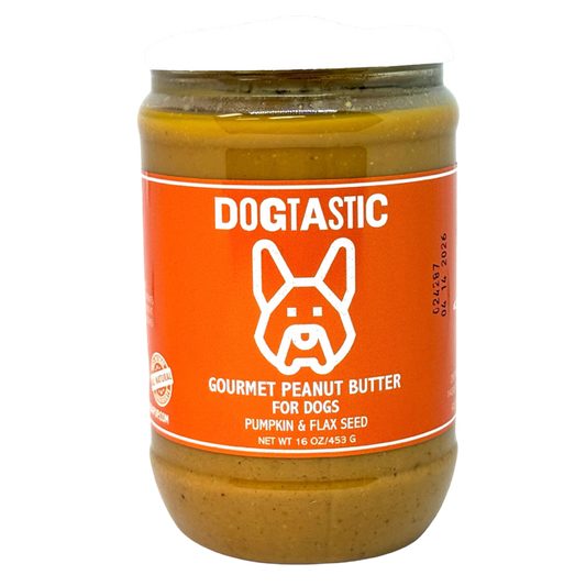 Dogtastic Gourmet Peanut Butter for Dogs - Pumpkin & Flax Seed Flavor - 25% off