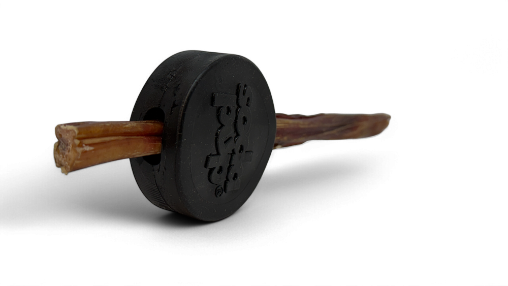 Hockey Puck Durable PUP-X Rubber Treat Holder and Chew Toy