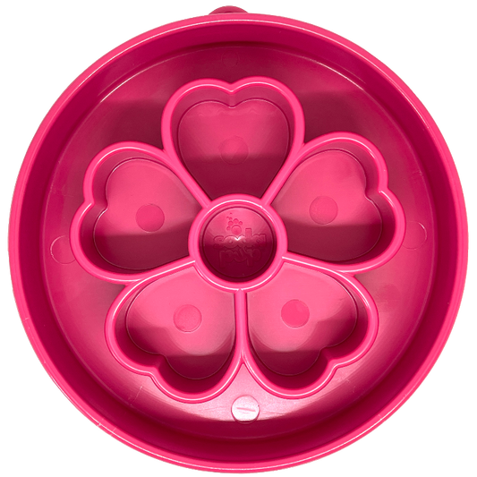 Flower Design eBowl Enrichment Slow Feeder Bowl for Dogs